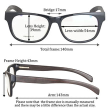 Carica l&#39;immagine nel visualizzatore di Gallery, SHINU Wood Legs Eyeglasses Frame Men Progressive Multifocal Reading Glasses Customized Prescription Anti Radiation Glasses