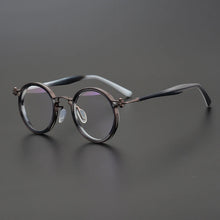 Load image into Gallery viewer, Vintage Round Acetate Titanium Glasses Frame Men Retro Ultra Light Handmade Eyeglasses Frame Women Designer Luxury Brand Eyewear
