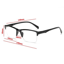 Load image into Gallery viewer, Half-Frame Myopia Glassse Ultrlight Women Men Retro Clear Lens Reading Glasses Gafas Lectura +0.75 +1.0 To +4.0