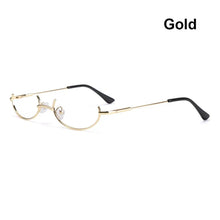 Load image into Gallery viewer, Half Frames Glasses Frame  No Lens Myopia Cosplay Party Decoration Eyewear Metal Photography Eyeglasses Frame