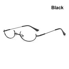 Load image into Gallery viewer, Half Frames Glasses Frame  No Lens Myopia Cosplay Party Decoration Eyewear Metal Photography Eyeglasses Frame