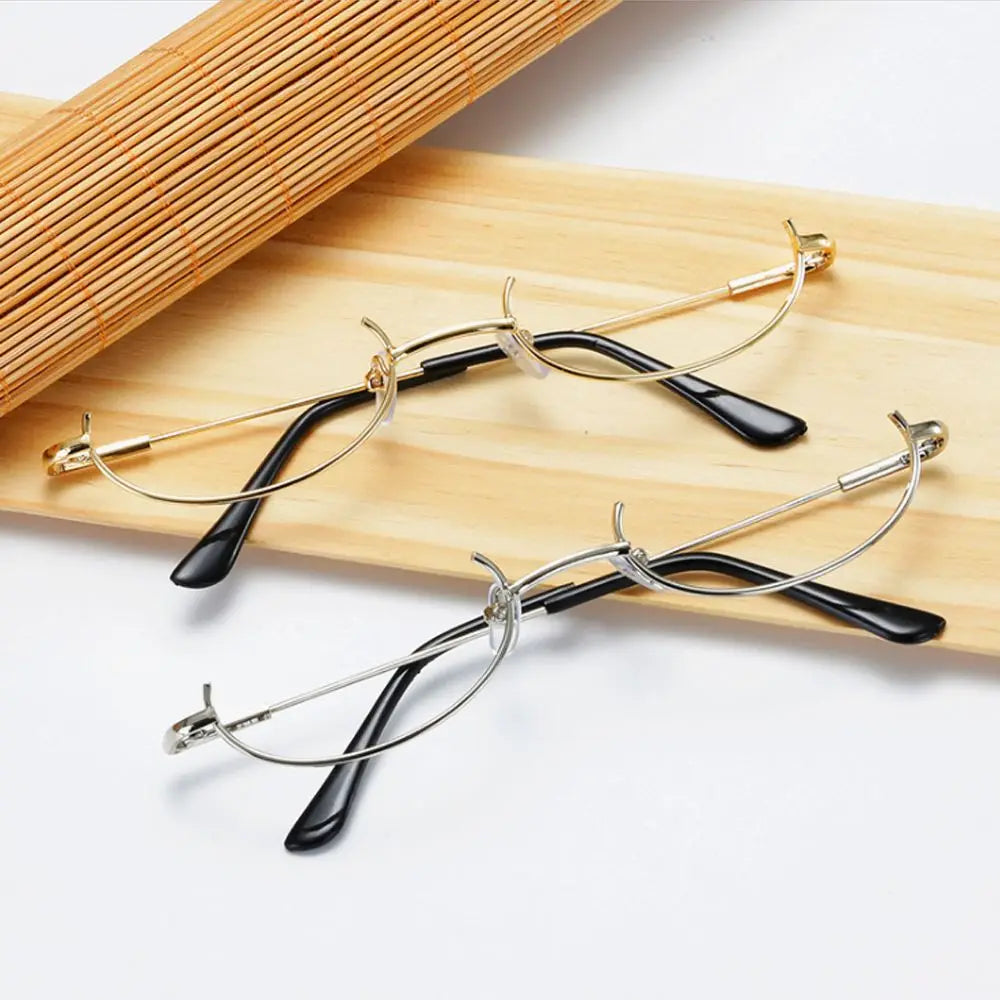 Spectacles Half Frame Half Frames Glasses Frame No Lens Myopia Cosplay Party Decoration Eyew ...
