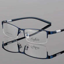 Load image into Gallery viewer, Half Rim Alloy Front Rim Flexible Plastic TR-90 Temple Legs Optical Eyeglasses Frame for Men and Women Eyewear 2442