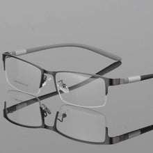 Load image into Gallery viewer, Half Rim Alloy Front Rim Flexible Plastic TR-90 Temple Legs Optical Eyeglasses Frame for Men and Women Eyewear 2442