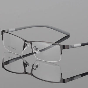 Half Rim Alloy Front Rim Flexible Plastic TR-90 Temple Legs Optical Eyeglasses Frame for Men and Women Eyewear 2442