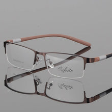 Load image into Gallery viewer, Half Rim Alloy Front Rim Flexible Plastic TR-90 Temple Legs Optical Eyeglasses Frame for Men and Women Eyewear 2442