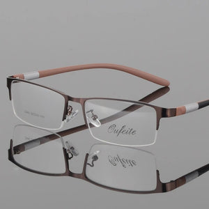 Half Rim Alloy Front Rim Flexible Plastic TR-90 Temple Legs Optical Eyeglasses Frame for Men and Women Eyewear 2442