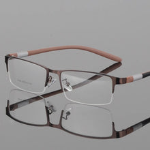 Load image into Gallery viewer, Half Rim Alloy Front Rim Flexible Plastic TR-90 Temple Legs Optical Eyeglasses Frame for Men and Women Eyewear 2442
