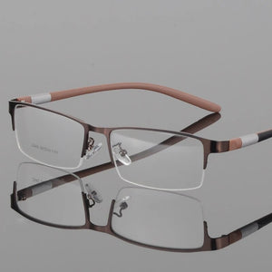 Half Rim Alloy Front Rim Flexible Plastic TR-90 Temple Legs Optical Eyeglasses Frame for Men and Women Eyewear 2442