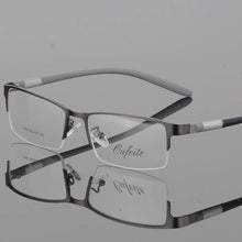 Load image into Gallery viewer, Half Rim Alloy Front Rim Flexible Plastic TR-90 Temple Legs Optical Eyeglasses Frame for Men and Women Eyewear 2442
