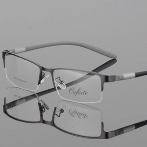 Half Rim Alloy Front Rim Flexible Plastic TR-90 Temple Legs Optical Eyeglasses Frame for Men and Women Eyewear 2442