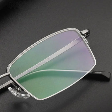 Half-Rim Optical Glasses For Women Men Titanium Square Eyeglasses Design Anti Blue Light Myopia Reading 7g Eyewear Frame