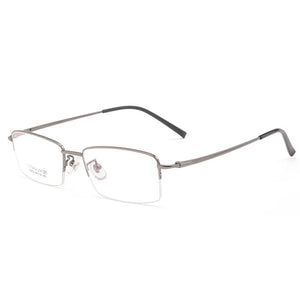 Half-Rim Optical Glasses For Women Men Titanium Square Eyeglasses Design Anti Blue Light Myopia Reading 7g Eyewear Frame