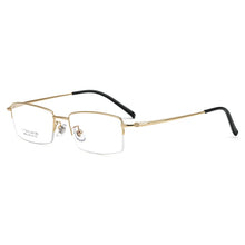 Load image into Gallery viewer, Half-Rim Optical Glasses For Women Men Titanium Square Eyeglasses Design Anti Blue Light Myopia Reading 7g Eyewear Frame