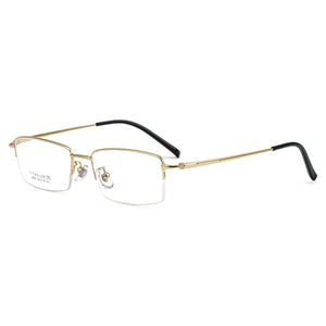 Half-Rim Optical Glasses For Women Men Titanium Square Eyeglasses Design Anti Blue Light Myopia Reading 7g Eyewear Frame