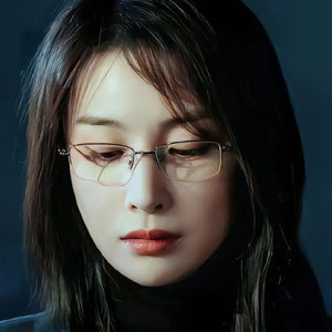 Half-Rim Optical Glasses For Women Men Titanium Square Eyeglasses Design Anti Blue Light Myopia Reading 7g Eyewear Frame