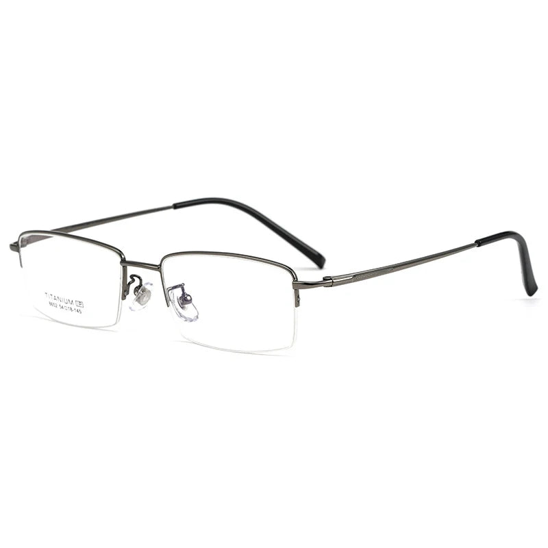Half-Rim Optical Glasses For Women Men Titanium Square Eyeglasses Design Anti Blue Light Myopia Reading 7g Eyewear Frame