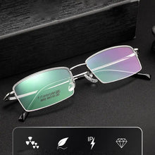 Load image into Gallery viewer, Half-Rim Optical Glasses For Women Men Titanium Square Eyeglasses Design Anti Blue Light Myopia Reading 7g Eyewear Frame