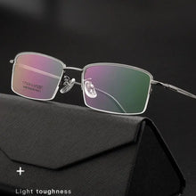 Load image into Gallery viewer, Half-Rim Optical Glasses For Women Men Titanium Square Eyeglasses Design Anti Blue Light Myopia Reading 7g Eyewear Frame