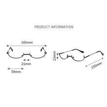 Carica l&#39;immagine nel visualizzatore di Gallery, Half-frame Decorative Glasses Anime Two-dimensional Glasses Frame Pendant with Chain Decorative Glasses Party Eyeglasses