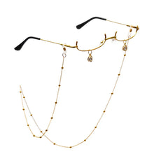 Load image into Gallery viewer, Half-frame Decorative Glasses Anime Two-dimensional Glasses Frame Pendant with Chain Decorative Glasses Party Eyeglasses