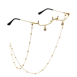 Half-frame Decorative Glasses Anime Two-dimensional Glasses Frame Pendant with Chain Decorative Glasses Party Eyeglasses
