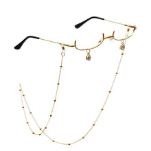 Carica l&#39;immagine nel visualizzatore di Gallery, Half-frame Decorative Glasses Anime Two-dimensional Glasses Frame Pendant with Chain Decorative Glasses Party Eyeglasses