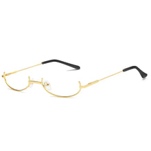 Load image into Gallery viewer, Half-frame Decorative Glasses Anime Two-dimensional Glasses Frame Pendant with Chain Decorative Glasses Party Eyeglasses