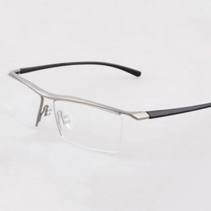 Half rim Glasses Titanium Eyeglasses Frame Men Optical Frame Reading Clear lens Computer Myopia Frame suit Prescription Eyewear