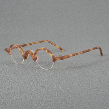 Carica l&#39;immagine nel visualizzatore di Gallery, Hand Made Acetate Glasses for Men Women&#39;s Half Rim Spectacles Optical Lenses for Woman Bright Dynamic Color Prescription Eyewear