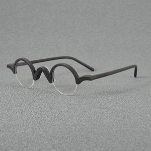 Hand Made Acetate Glasses for Men Women's Half Rim Spectacles Optical Lenses for Woman Bright Dynamic Color Prescription Eyewear