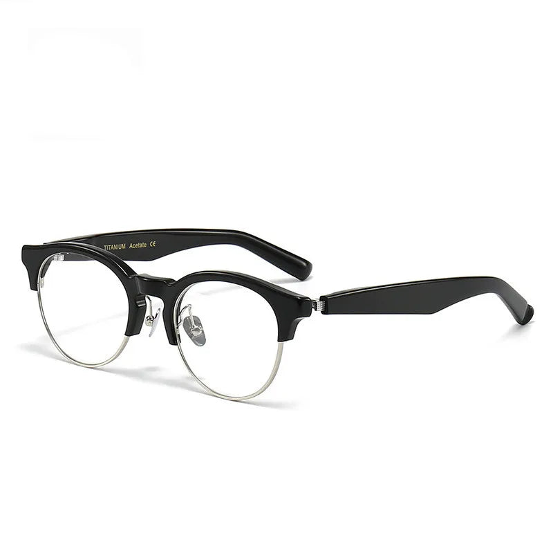 Handmade Acetate Round Eyeglasses Frame Men Optical Prescription Glasses Frames Women Myopia Spectacle Eyewear Japanese Designer