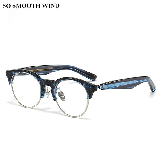 Handmade Acetate Round Eyeglasses Frame Men Optical Prescription Glasses Frames Women Myopia Spectacle Eyewear Japanese Designer