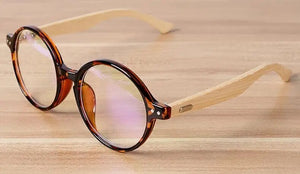 Handmade Bamboo Vintage Clear Lens Round Glasses Frame Women Men Retro Myopia Eyewear Wooden Spectacle Eyeglasses Goggles B2