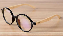 Load image into Gallery viewer, Handmade Bamboo Vintage Clear Lens Round Glasses Frame Women Men Retro Myopia Eyewear Wooden Spectacle Eyeglasses Goggles B2