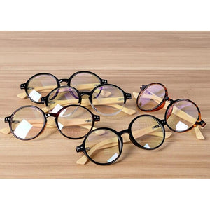 Handmade Bamboo Vintage Clear Lens Round Glasses Frame Women Men Retro Myopia Eyewear Wooden Spectacle Eyeglasses Goggles B2