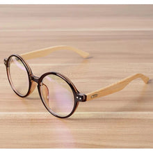 Load image into Gallery viewer, Handmade Bamboo Vintage Clear Lens Round Glasses Frame Women Men Retro Myopia Eyewear Wooden Spectacle Eyeglasses Goggles B2