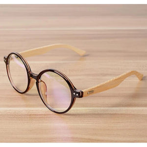 Handmade Bamboo Vintage Clear Lens Round Glasses Frame Women Men Retro Myopia Eyewear Wooden Spectacle Eyeglasses Goggles B2