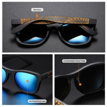 Load image into Gallery viewer, Handmade Black Bamboo Wooden Frame Sunglasses For Women Men Polarized Vintage Bamboo wooden sun glasses   shades