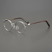 Carica l&#39;immagine nel visualizzatore di Gallery, Handmade Eyeglasses Retro Round Gold Wire Pure Titanium Alloy Glasses Frame Men Eyewear Ultra Light Myopia Japanese Designer