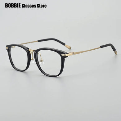 Handmade Glasses Frame Men Women Square Frames Optical Eyeglasses Ultra-light Myopia Prescription Spectacles Titanium Acetate