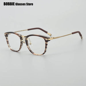 Handmade Glasses Frame Men Women Square Frames Optical Eyeglasses Ultra-light Myopia Prescription Spectacles Titanium Acetate
