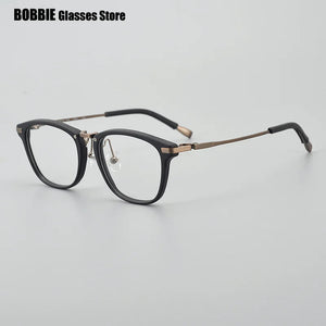 Handmade Glasses Frame Men Women Square Frames Optical Eyeglasses Ultra-light Myopia Prescription Spectacles Titanium Acetate