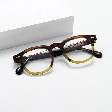 Handmade Japanese  acetate eyeglasses  optical myopia glasses frame Oval retro women men eyewear
