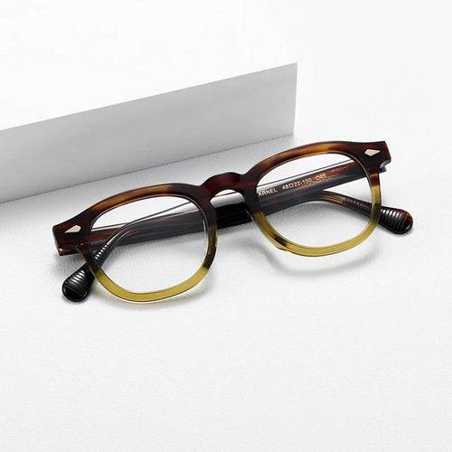 Handmade Japanese  acetate eyeglasses  optical myopia glasses frame Oval retro women men eyewear
