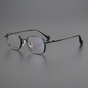 Handmade Pure Titanium Eyeglasses Frames Men Fashion Prescription   Designer Brand Glasses Women Gold Eyewear