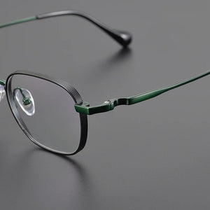 Handmade Pure Titanium Eyeglasses Frames Men Fashion Prescription   Designer Brand Glasses Women Gold Eyewear