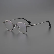 Carica l&#39;immagine nel visualizzatore di Gallery, Handmade Pure Titanium Eyeglasses Frames Men Fashion Prescription   Designer Brand Glasses Women Gold Eyewear