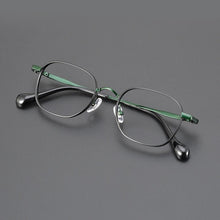 Carica l&#39;immagine nel visualizzatore di Gallery, Handmade Pure Titanium Eyeglasses Frames Men Fashion Prescription   Designer Brand Glasses Women Gold Eyewear
