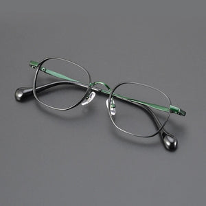 Handmade Pure Titanium Eyeglasses Frames Men Fashion Prescription   Designer Brand Glasses Women Gold Eyewear